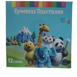 Пластилин Ермексаз 12 цветов