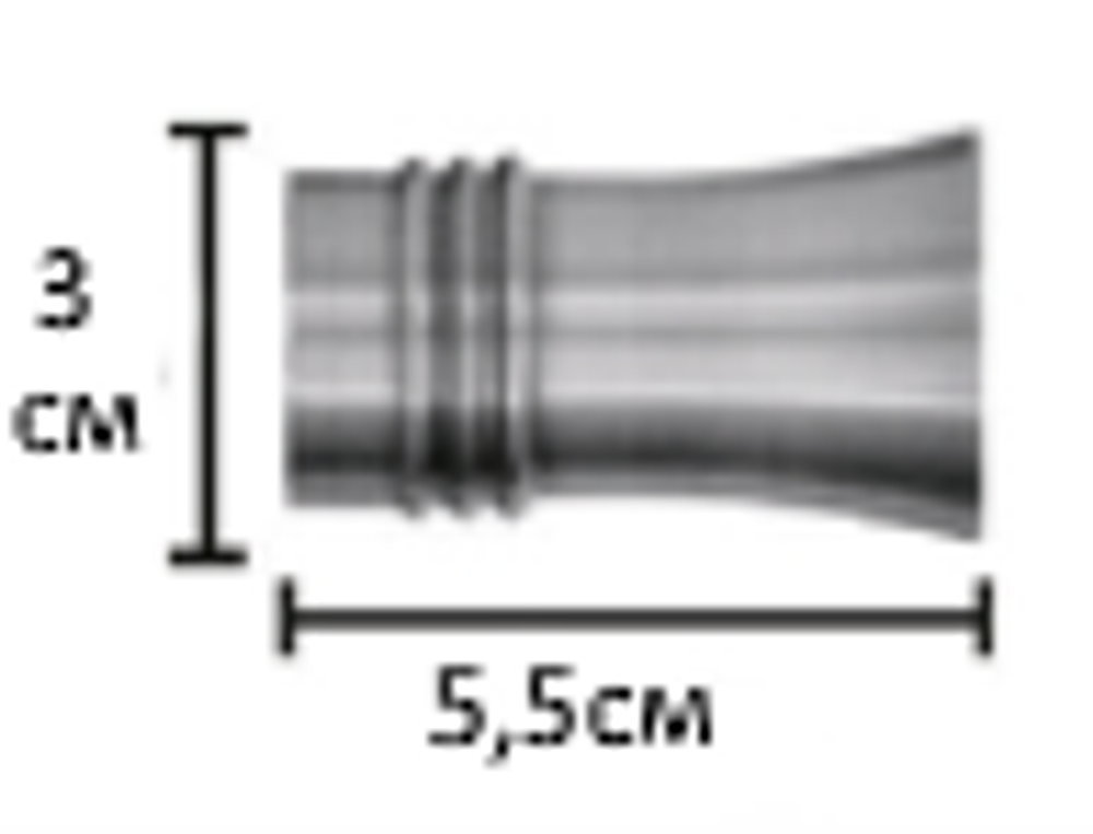 Наконечники "Гиро Ост" кованых карнизов для штор d20 мм, цвет нержавеющая сталь