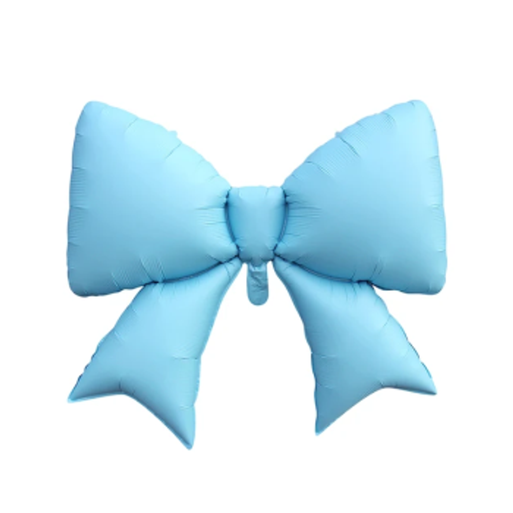 К Шар (30"74 см) Фигура Бант, Голубой сатин