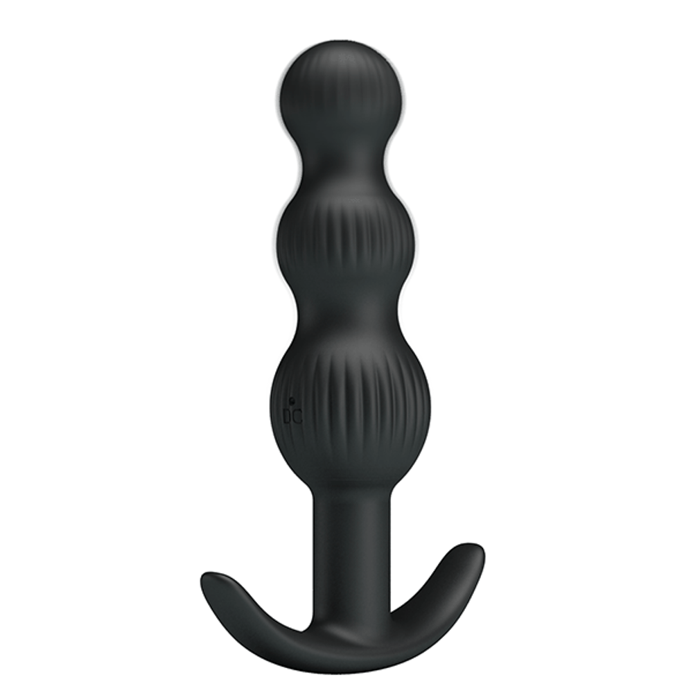 Черная анальная вибровтулка 10,9см Pretty Love Sidney Anal Vibrator Black BI-040173