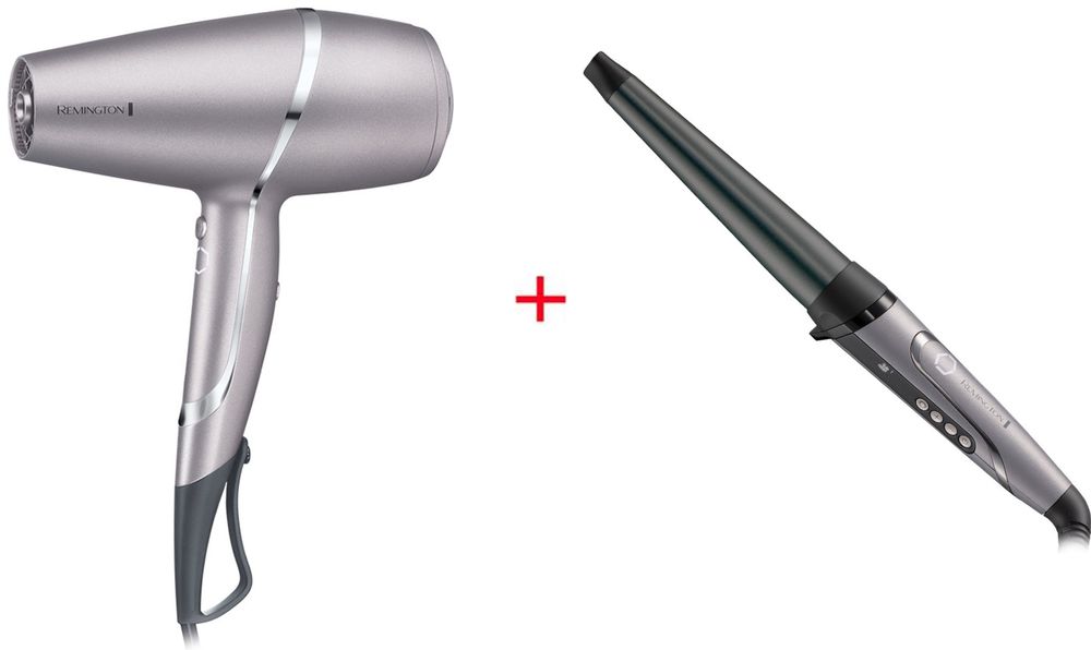 Фен Remington AC9800 серый + Плойка конусная CI98X8 серый
