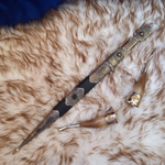 Набор подарочный "Джигит №1" (Кинжал кавказский, 2 рога для вина)