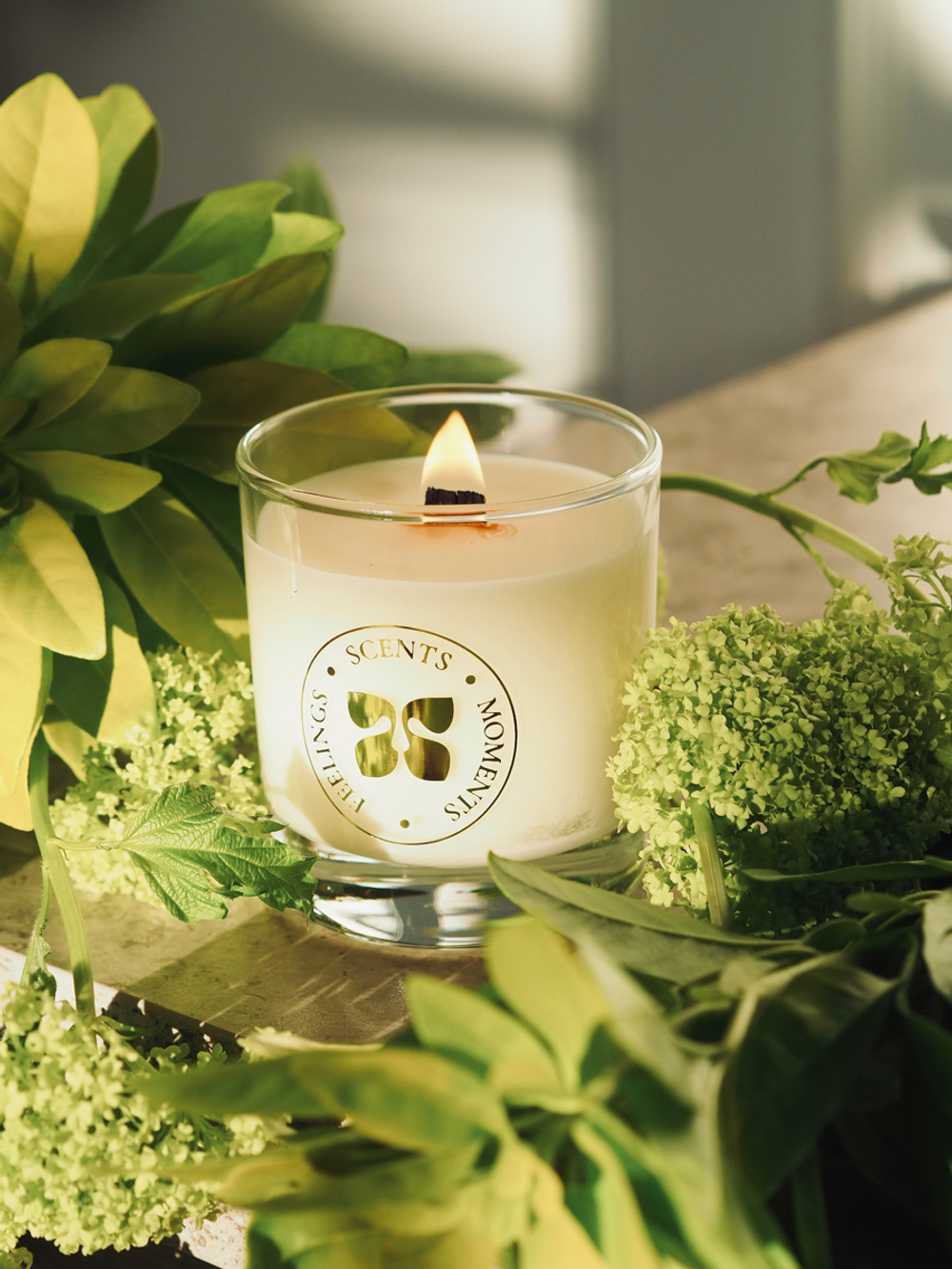 Свеча в стеклянном стакане 320 мл, «Лемонграссовый туман»