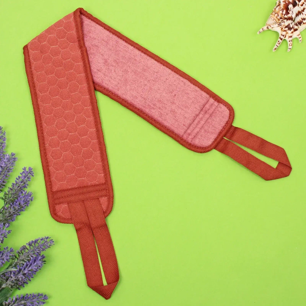 Мочалка для тела «Premium - Laguna», цвет марсала, 9*82см