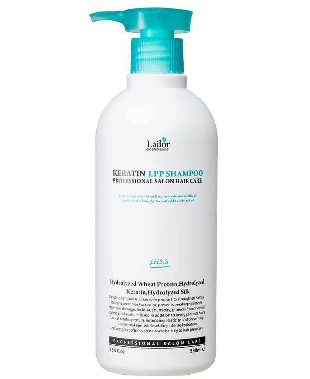 Lador Шампунь keratin lpp для волос безсульфатный профессиональный с кератином La’dor Keratin LPP Shampoo 530 мл
