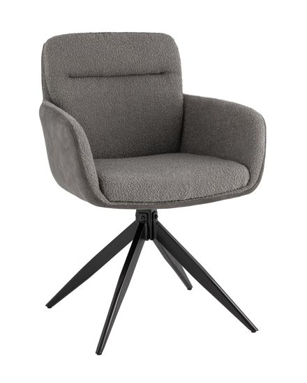 Стул обеденный Wick серый с серой экокожей