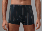 Мужские трусы-боксеры с тонкими разноцветными полосками (Размер: M) (Цвет: черный)