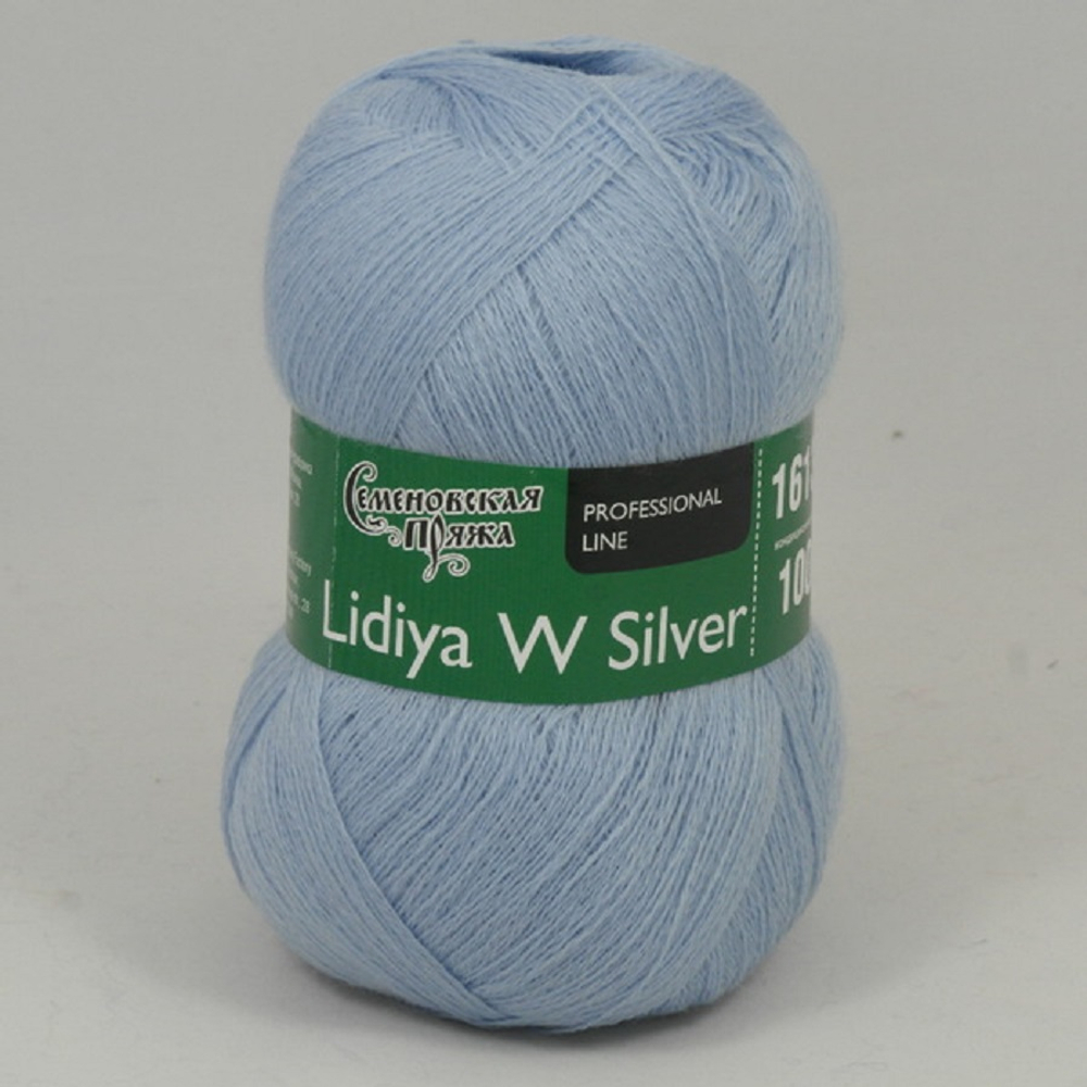 Семеновская Пряжа "Лидия Silver ЧШ" 100% имп. меринос 1613м/100гр
