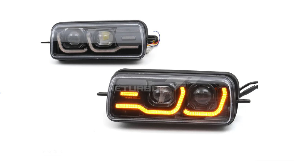 Надфарники Нива 4х4/Легенд с ДХО в стиле Lexsus