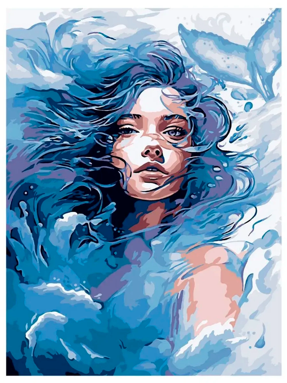 Картина по номерам Стихия воды на картоне 28,5×38 см