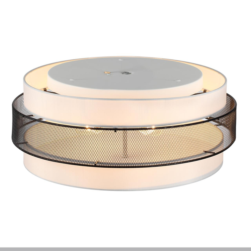 8002/6C MODERNI LN25 000 белый, черный металл/металл, текстиль Потолочный светильник Е27 6*60W 220V ANIMAISA