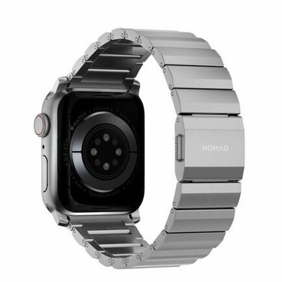 Титановый браслет Nomad для Apple Watch 42, 44, 45 мм и Ultra, серебристый