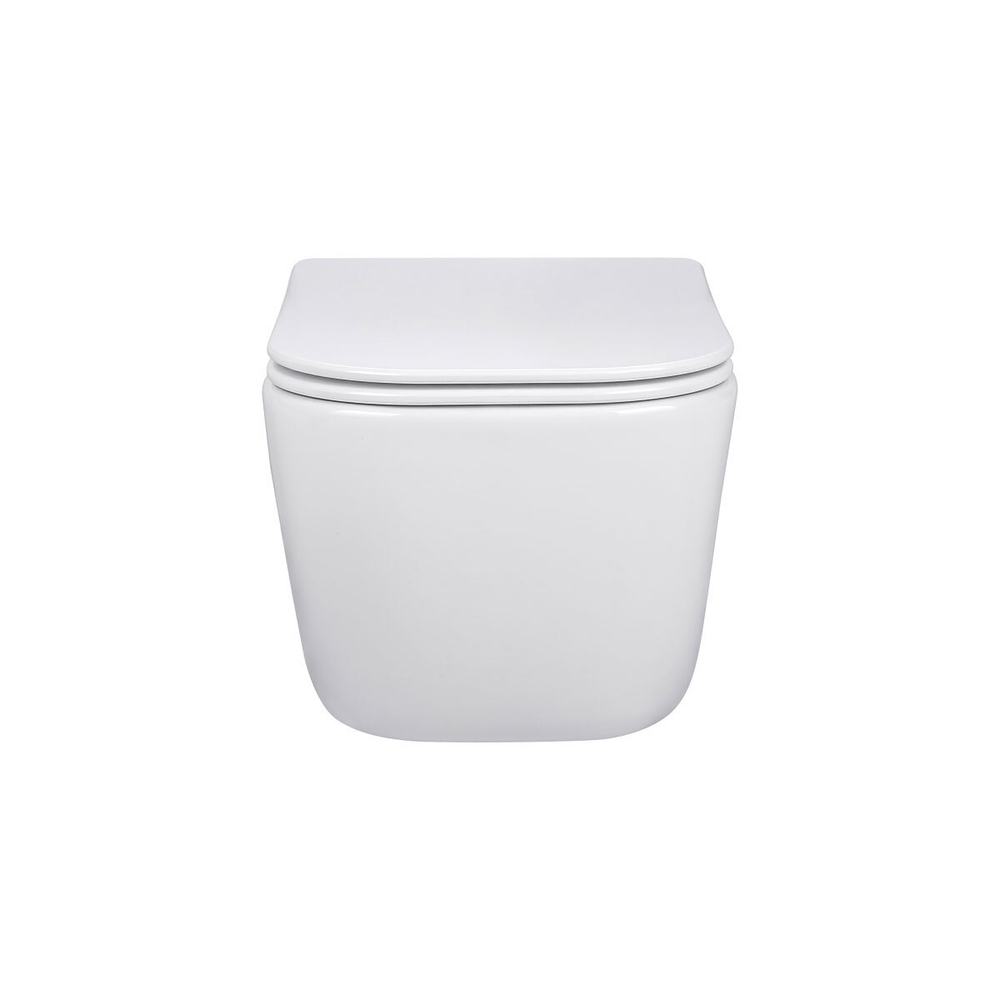 Унитаз подвесной Core VT1-28 безободковый, цвет белый, ультратонкое soft-close сиденье