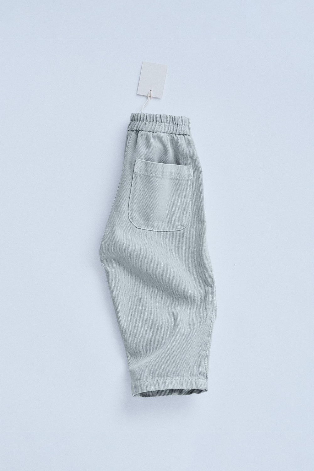 ZARA TIMELESZ - БРЮКИ BAGGY ИЗ СМЕСОВОЙ ШЕРСТИ И ТВИЛА, СЕРО-СИНИЙ