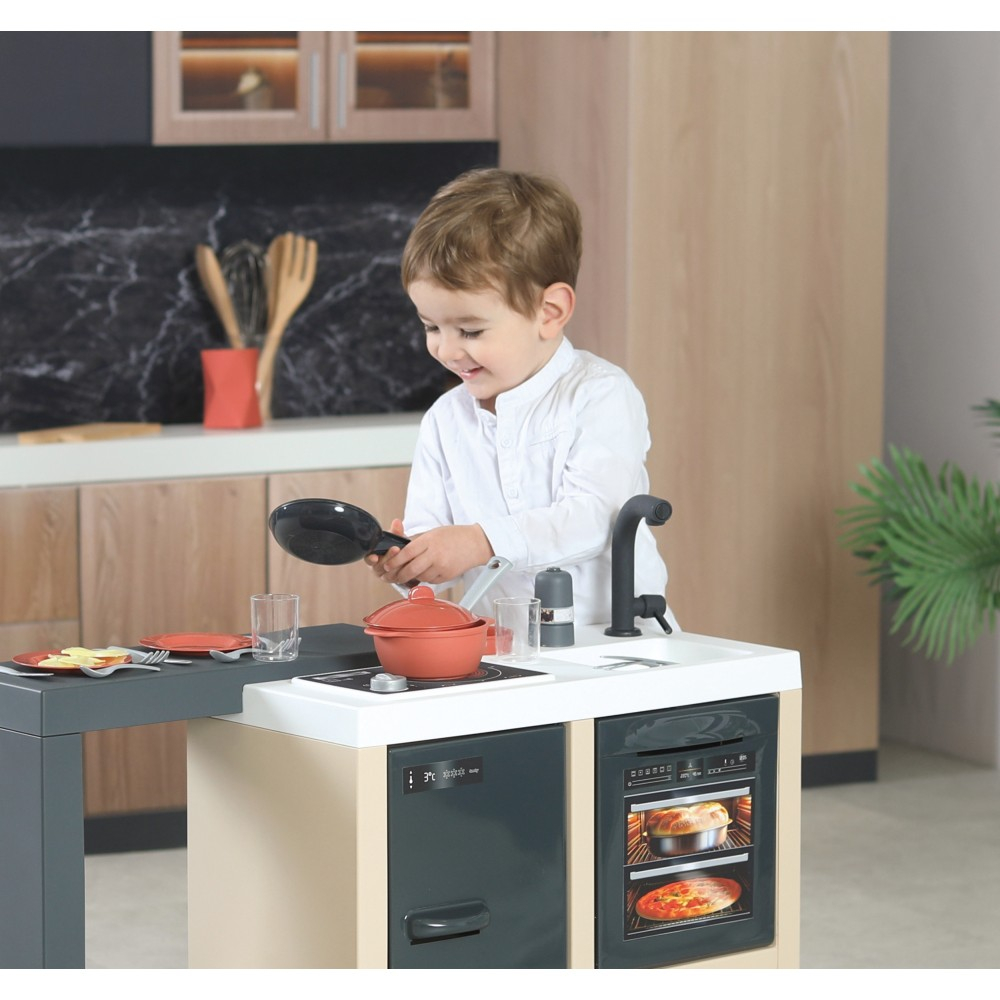 Детская кухня-остров Smoby 312601 с духовкой раковиной холодильником и 23 аксессуарами от 3 лет — фото 10