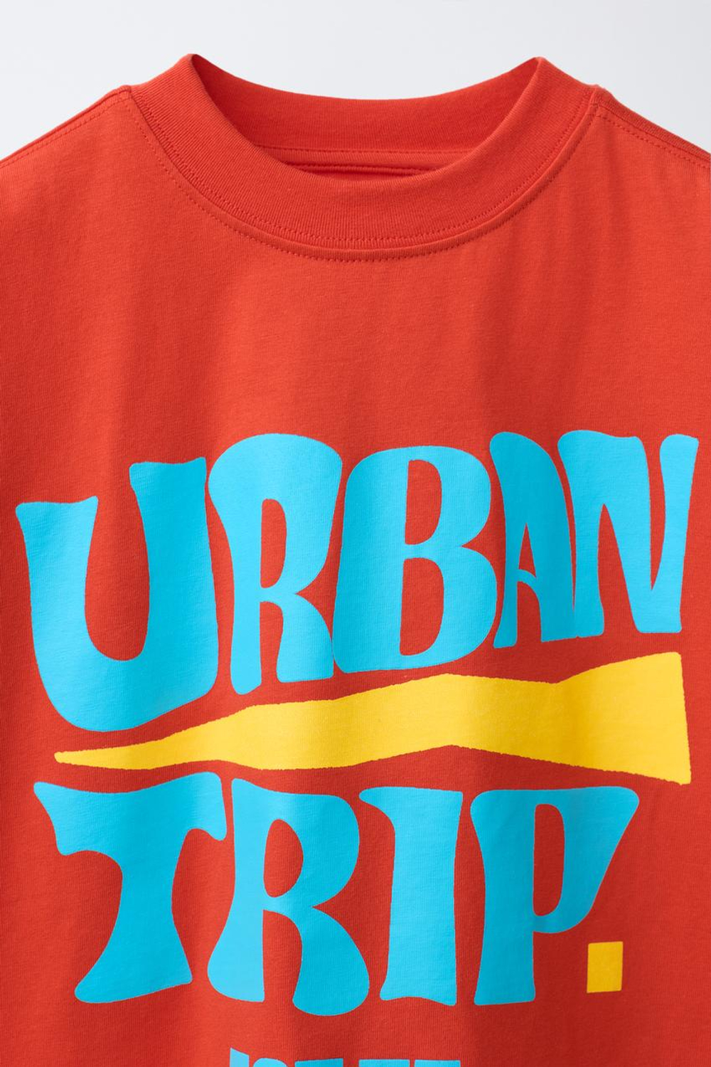 ZARА ФУТБОЛКА С НАДПИСЬЮ, КРАСНЫЙ