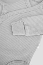 Боди с длинным рукавом с запахом, Серый