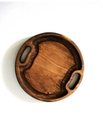 Поднос деревянный сервировочный из кедра для подач