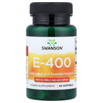 Swanson, E-400, витамин E, 180,2 мг (400 МЕ), 60 капсул