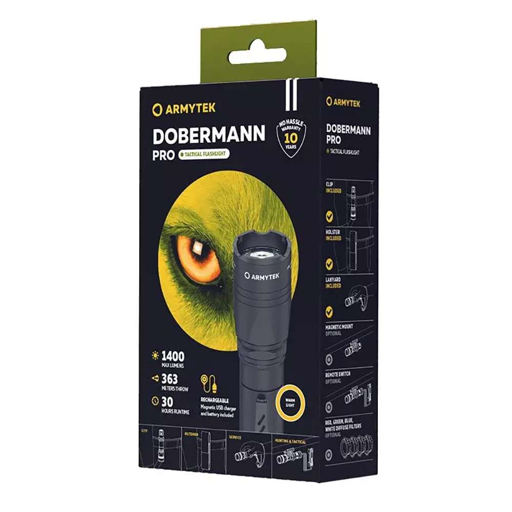 Фонарь Armytek Dobermann Pro Magnet USB, Теплый