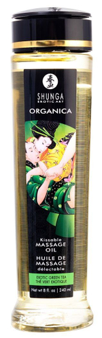 Массажное масло Organica с ароматом зеленого чая - 240 мл.