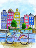 Картина по номерам 22х30см. "Прогулка по Амстердаму" 16цв. (Арт. Х-3984)