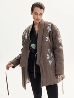 Телогрейка FLOWER DROPS, серый