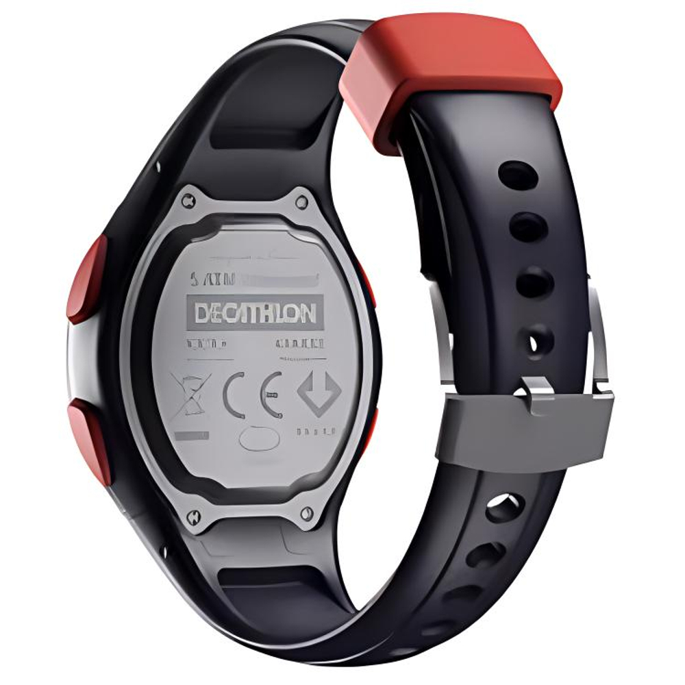 DECATHLON Wrist Watch Electronic Movement Resin Strap 34mm Gray Dial Kids"