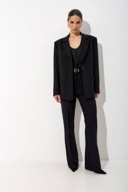 Пиджак свободный костюмный черного цвета