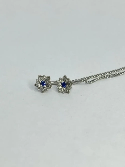 Серебряные серьги протяжки "Лотос"