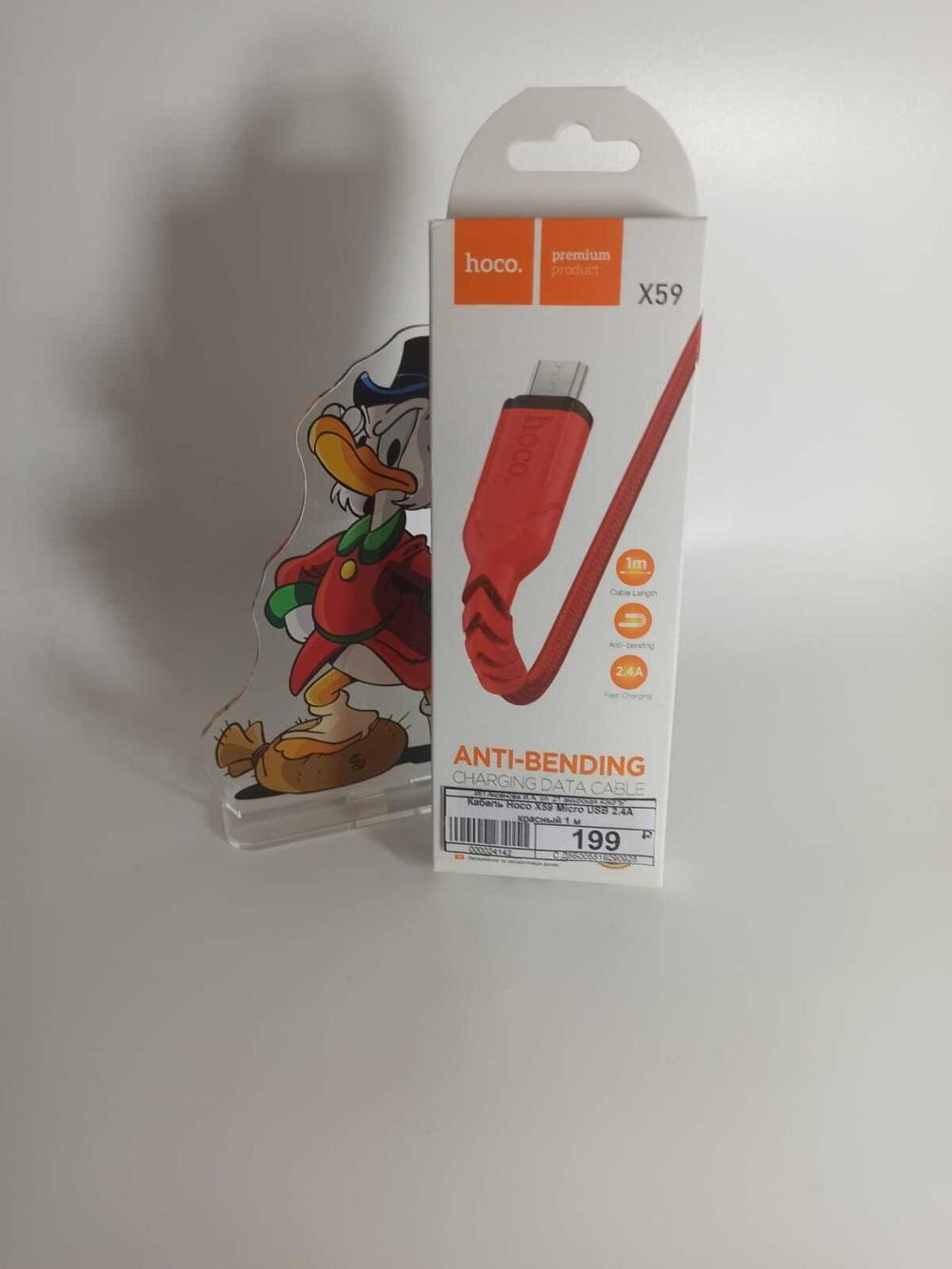 Кабель Hoco X59 Micro USB 2.4А красный 1 м