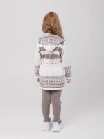 Кардиган вязаный на молнии с капюшоном для девочки