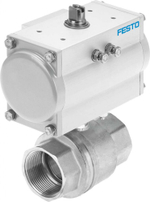 Шаровой кран с приводом Festo VZBM-A-3/8-RP-40-D-2-B2-PA10 Ру40 Ду10 (PN40 DN10)