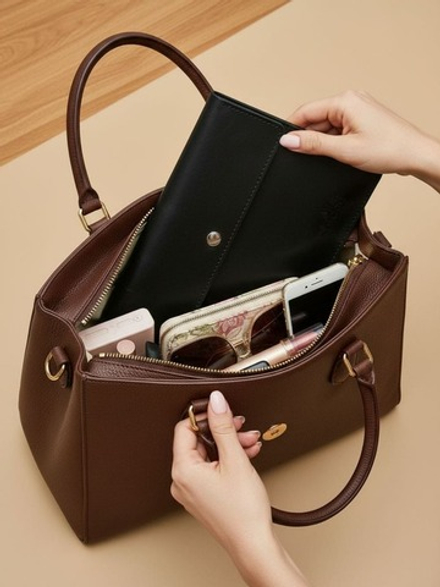 Папка А5 из натуральной кожи (чёрный)