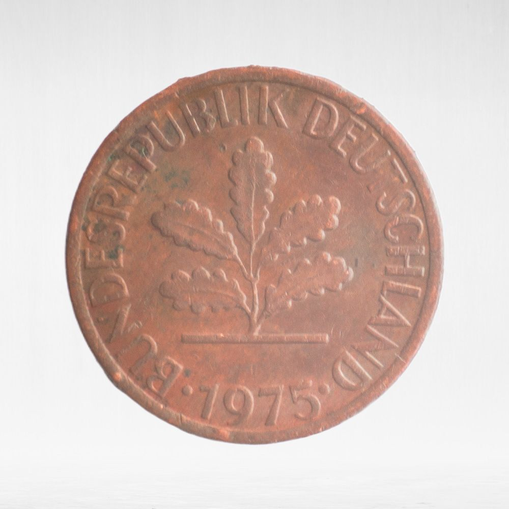 Germany, 1 Pfennig, 1975, (Karlsruhe Mint - "G"), VF