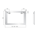 Зеркало Idea Group Moon 900x550 мм с 2 светильниками L5S090
