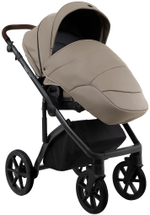 Детская коляска Roan Bass Next Кожа 2.0 2 в 1 BNL/71/2 Cappucino/Black/ руч.Коричневый