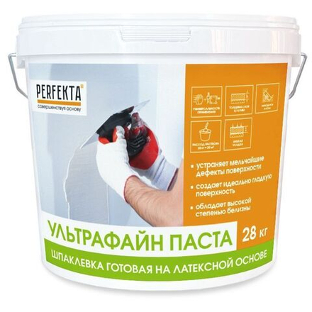Perfekta Ультрафайн Паста, 28 кг - Шпаклевка готовая на латексной основе