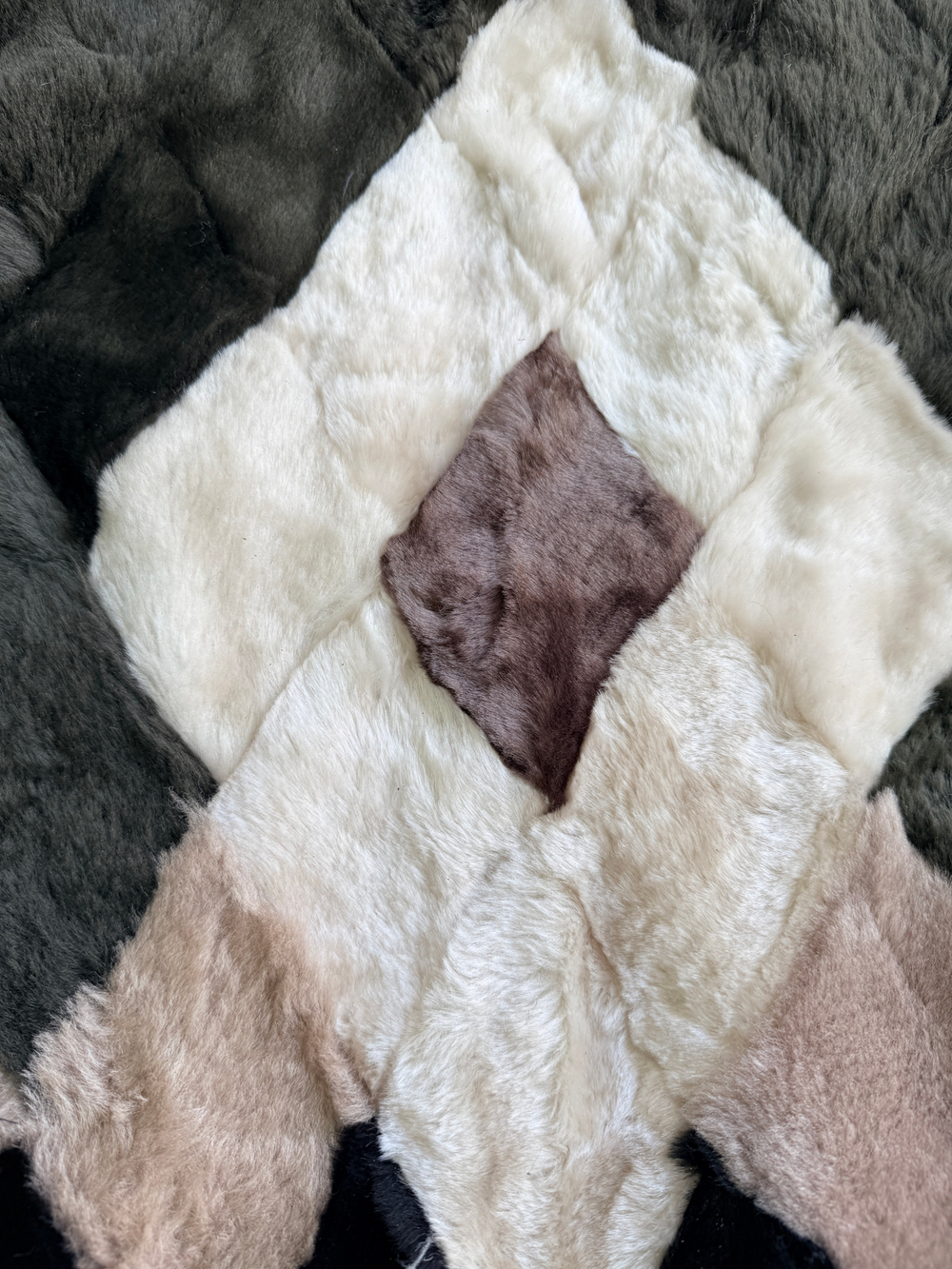 Покрывало меховое ковер из шкуры овчины