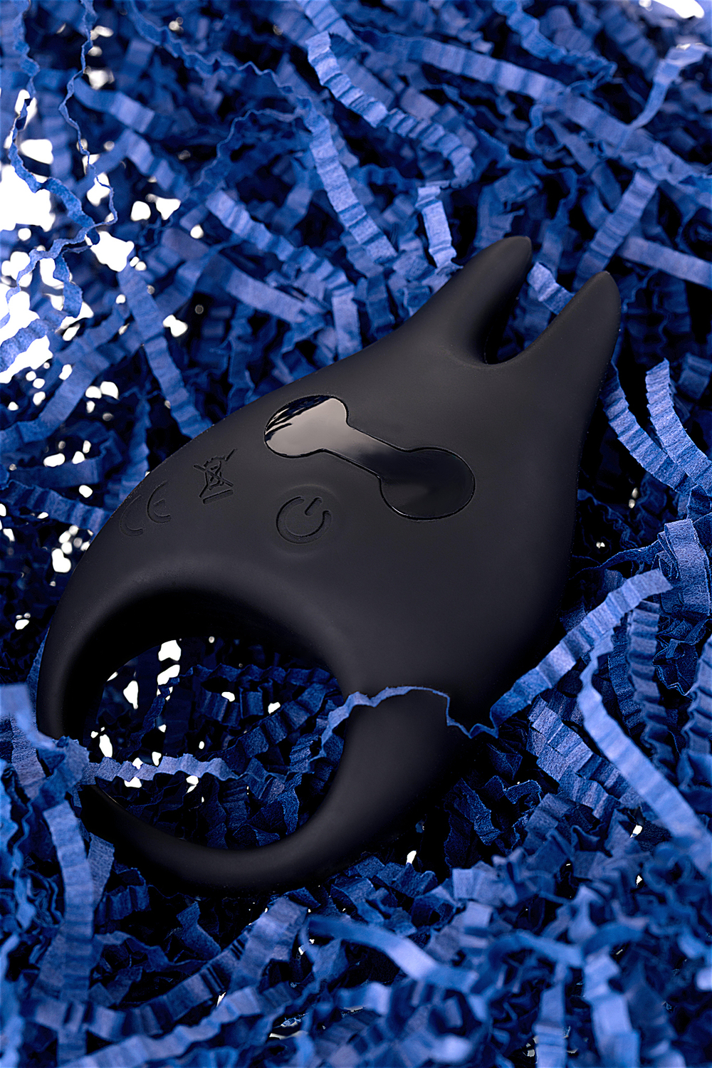 Виброкольцо Erotist силикон черное 7,9 см