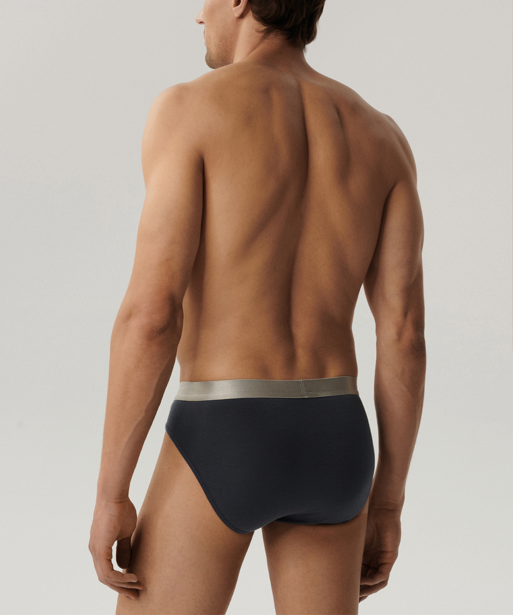 Мужские трусы слипы спорт Atlantic, набор из 2 шт., пима хлопок, графитовые, Basic 2BMP-013