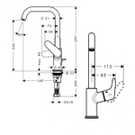 Смеситель для раковины с поворотным изливом 120° Hansgrohe Focus 31609000