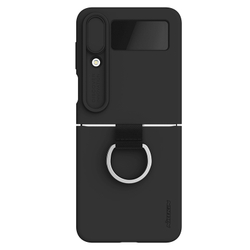 Чехол от Nillkin для Samsung Galaxy Z Flip 4 5G, серия CamShield Silky Silicone с защитной шторкой для камеры и кольцом