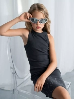 Трикотажное платье для девочки в сад