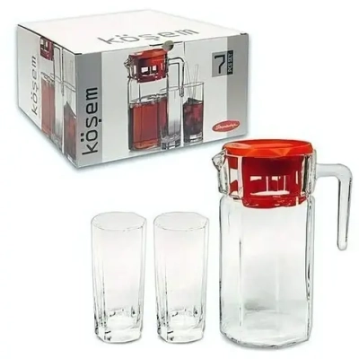 Набор питьевой 7 предметов: Кувшин1235, стакан 6шт 265мл 97415B