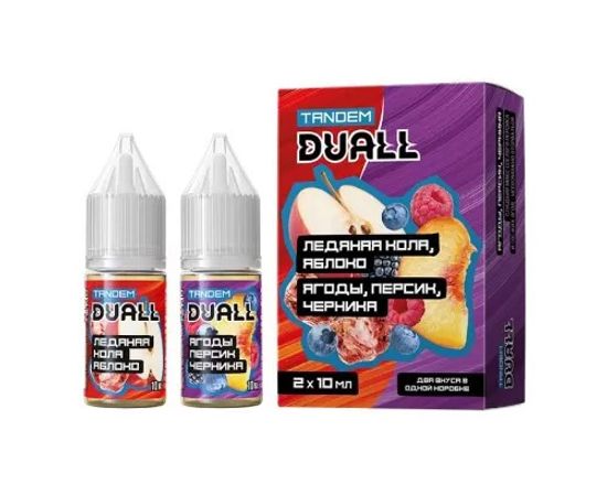 Жидкость Duall Tandem, 30 мл, Light Ледяная Кола Яблоко/Ягоды Персик Черника