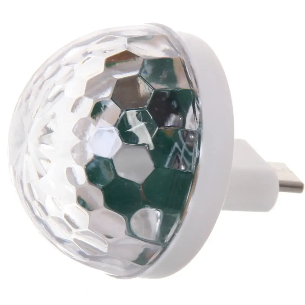 Диско-шар mini «Каледоскоп», LED (красный, зеленый, синий), переходник USB Type-C
