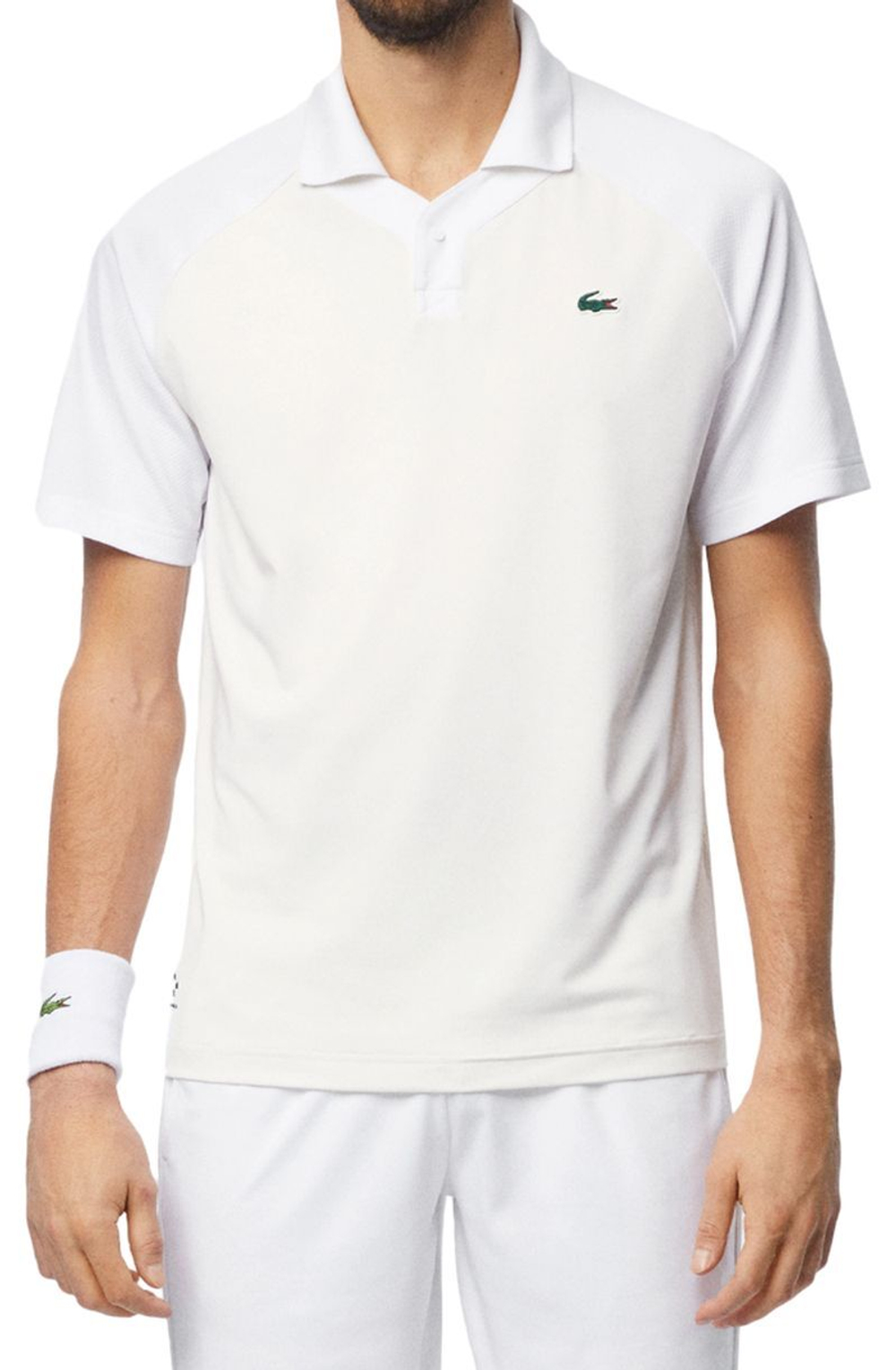 Мужское теннисное поло Lacoste x Daniil Medvedev Ultra-Dry Tennis Polo - white