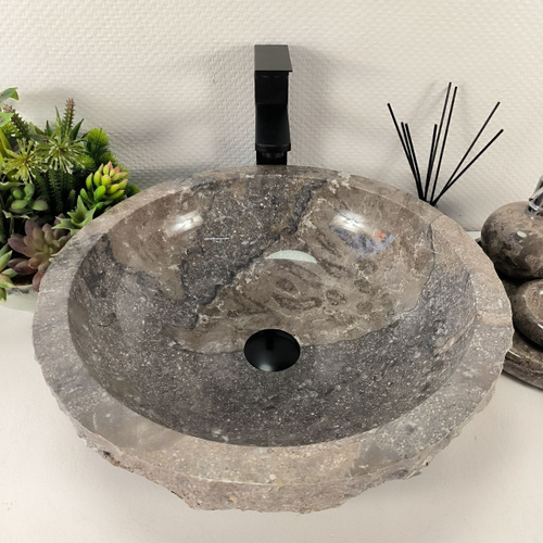 Раковина из мрамора Erozy Grey EM-64528 46*46*15 0186