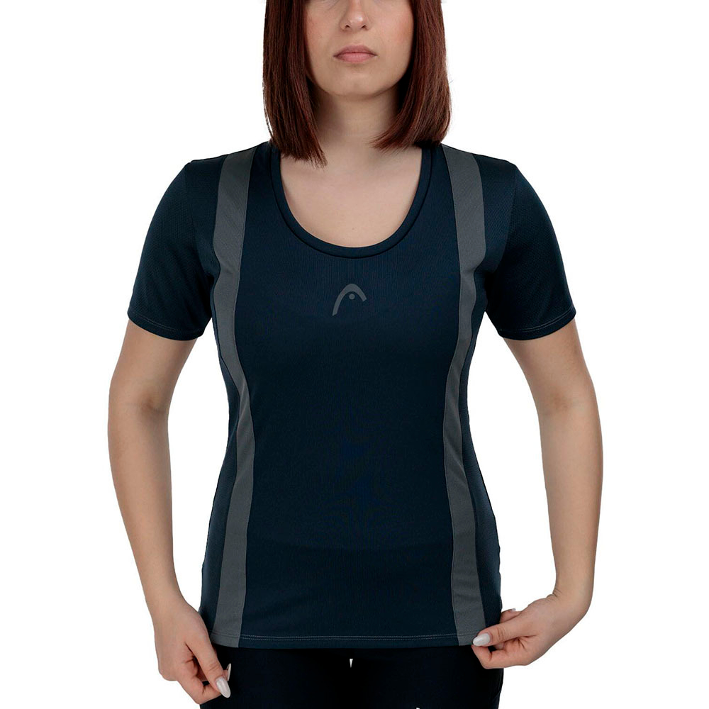 Футболка женская HEAD Club 22 T-Shirt W 814725-NV-M, р.M, 100% полиэстер, темно-синий